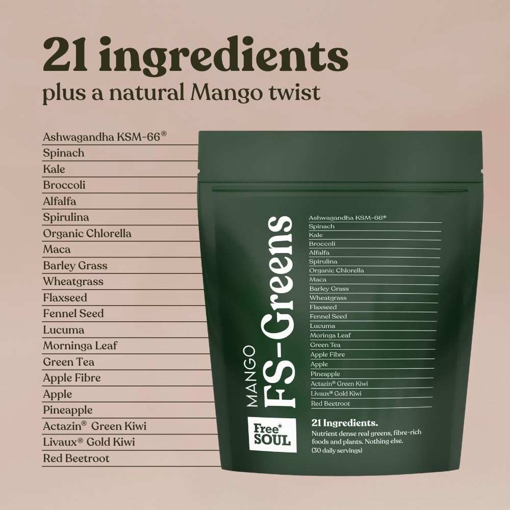 FS-Greens | 21 Advanced Greens, Superfoods, and Adaptogens Including KSM-66 - Maple Wellness Supplements