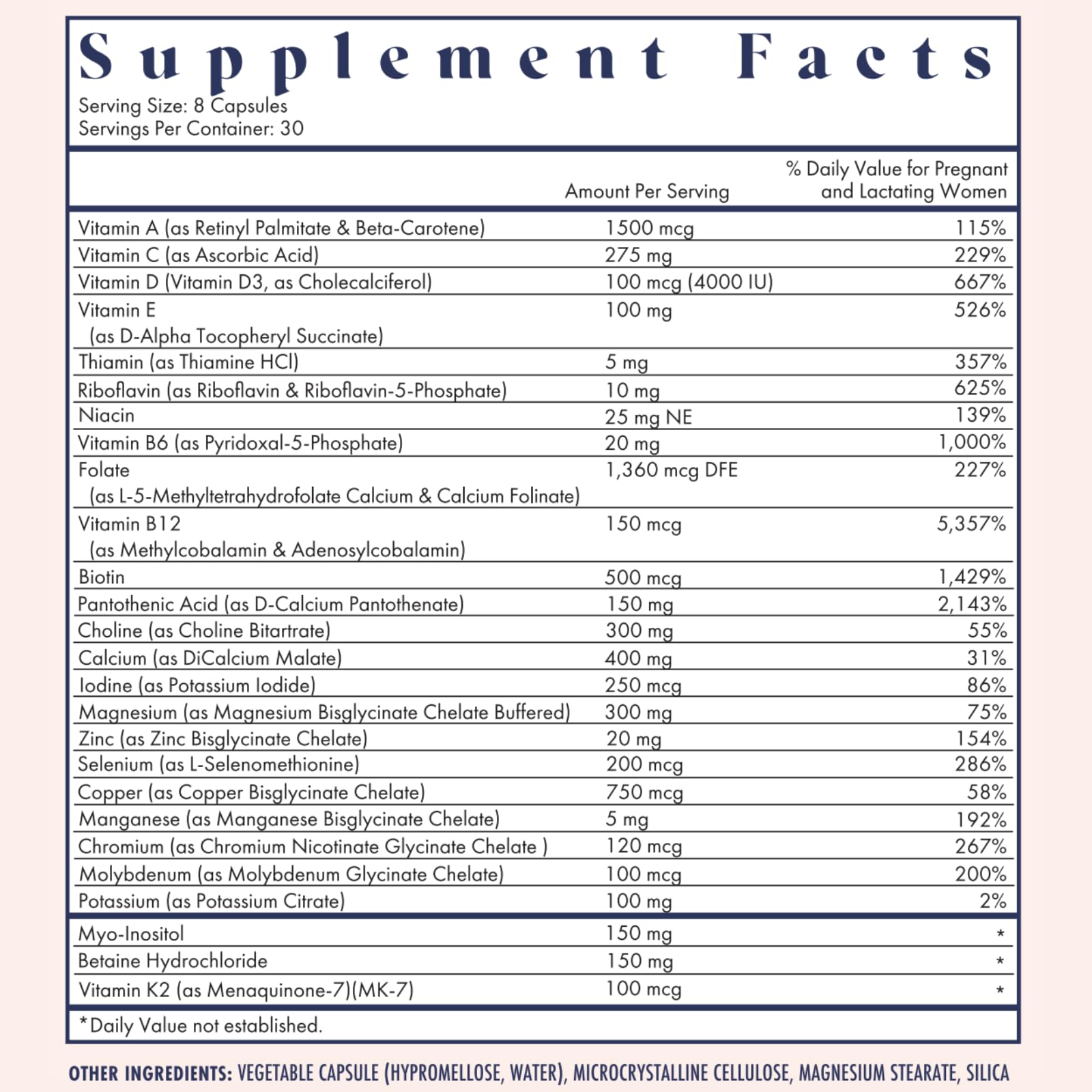 FullWell Women's Prenatal Multivitamin - Healthy Pregnancy Support - Contains Choline & Folate - Supports Fetal Growth - Maple Wellness Supplements
