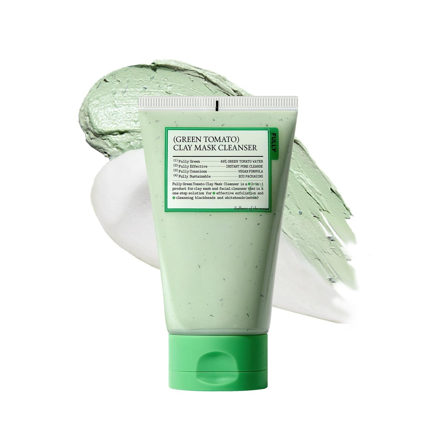 FULLY Green Tomato Facial Cleanser, Cardi B’s Clay Mask Cleanser for Deep Pore Cleanse - Maple Wellness Supplements