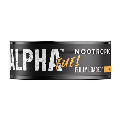 Fully Loaded Alpha Fuel Nootropic Pouches (Mango Fuel) - 5 cans, 15 Pouches per can - Energy Pouches containing Caffeine and nootropic Blend - Maple Wellness Supplements