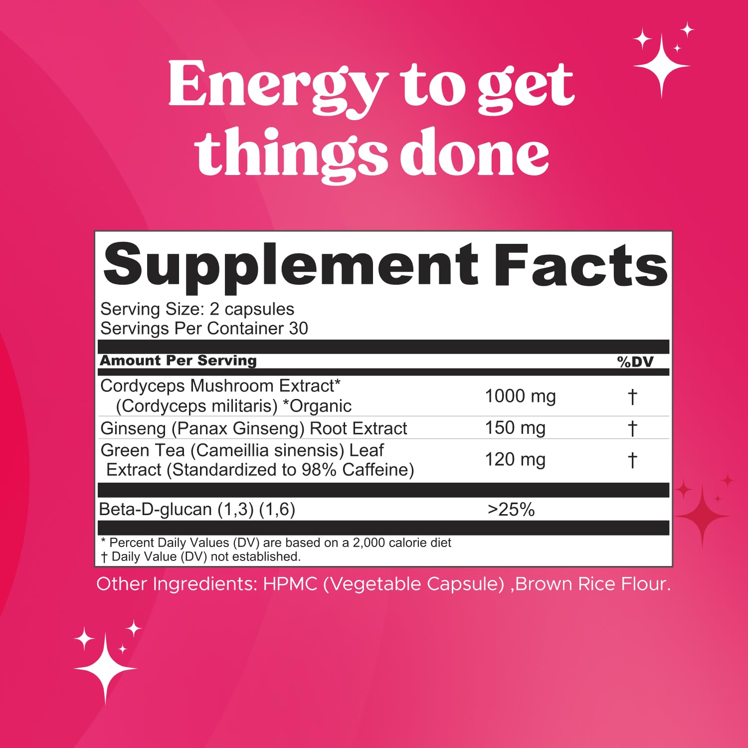 Fungiments Super Bouncy Mushroom Supplement – Cordyceps Focus Capsules for Adults – Natural Brain Boost, Green Tea Energy Vitamins Without jitters, Stamina for Women, Fatigue Support – 60 Count - Maple Wellness Supplements