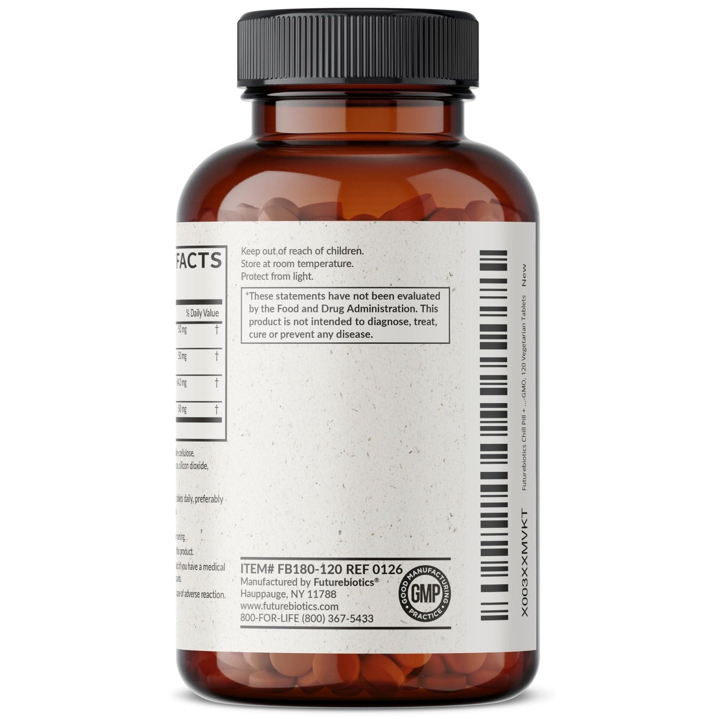 Futurebiotics Chill Pill + Ashwagandha, Rhodiola, St. John’s Wort, & L-Theanine - Non-GMO, 120 Vegetarian Tablets - Maple Wellness Supplements