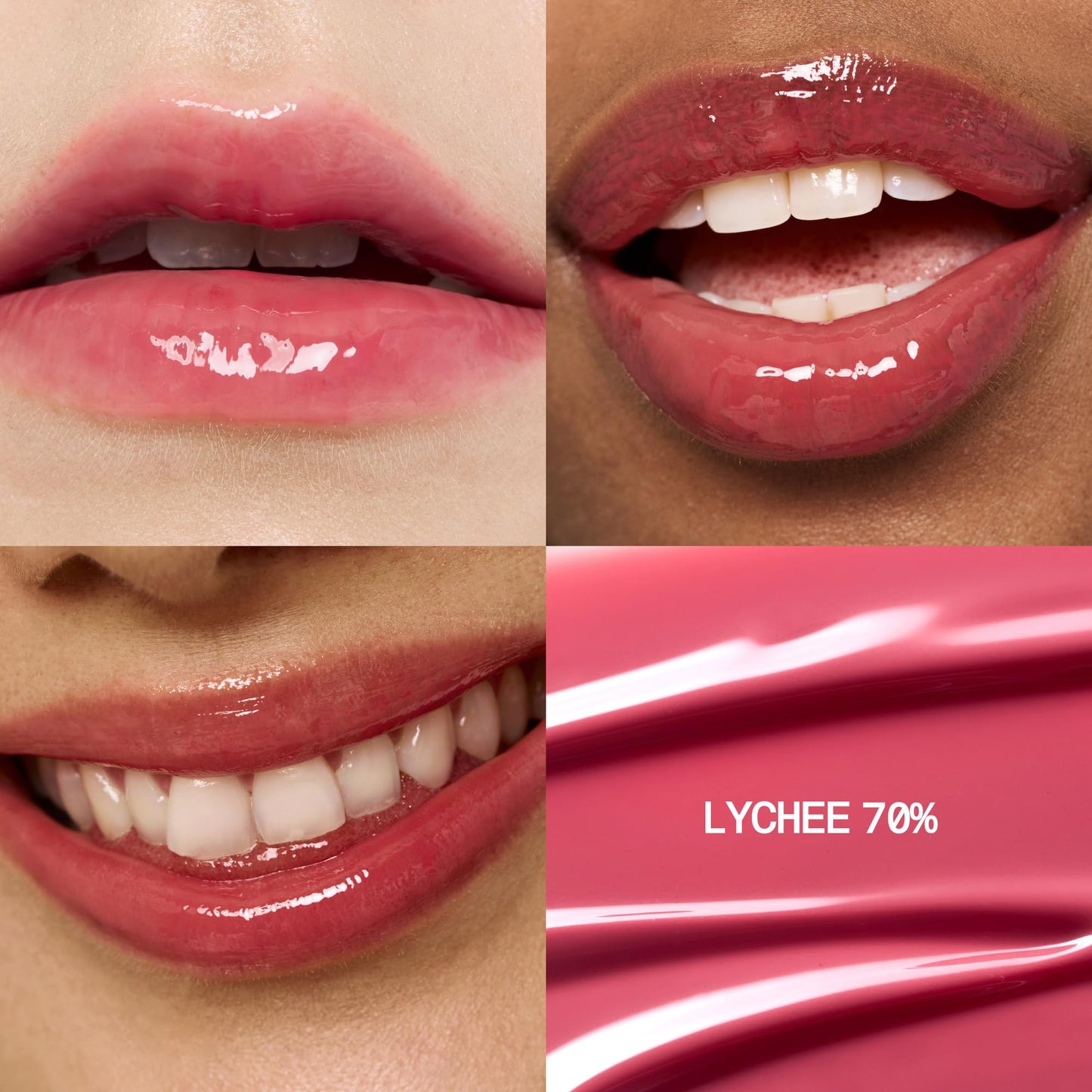 fwee 3D Voluming Gloss 70% (Rich) | Lychee 70% | High Shine, Non-Sticky Lip Gloss for Makeup | Long-Lasting, Moisturizing Gel Formula | 30%, 70% Pigment Options | 5.3g - Maple Wellness Supplements