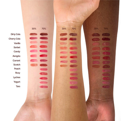 fwee 3D Voluming Gloss 70% (Rich) | Lychee 70% | High Shine, Non-Sticky Lip Gloss for Makeup | Long-Lasting, Moisturizing Gel Formula | 30%, 70% Pigment Options | 5.3g - Maple Wellness Supplements