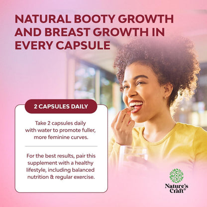 G-Curve Butt and Breast Growth Capsules - Horny Goat Weed Muira Puama & Maca Root for Butt Growth Support - Advanced Herbal Formula - Maple Wellness Supplements