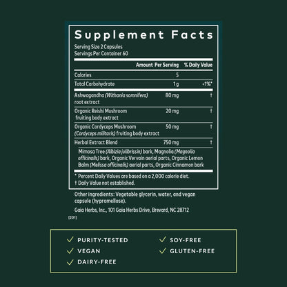 Gaia Herbs Adrenal Health Daily Support, Help Maintain Healthy Energy & Stress Levels*,120 Liquid Phyto-Caps Adrenal Health Nightly Restore, 120 Liquid Phyto-Caps - Bundle - Maple Wellness Supplements