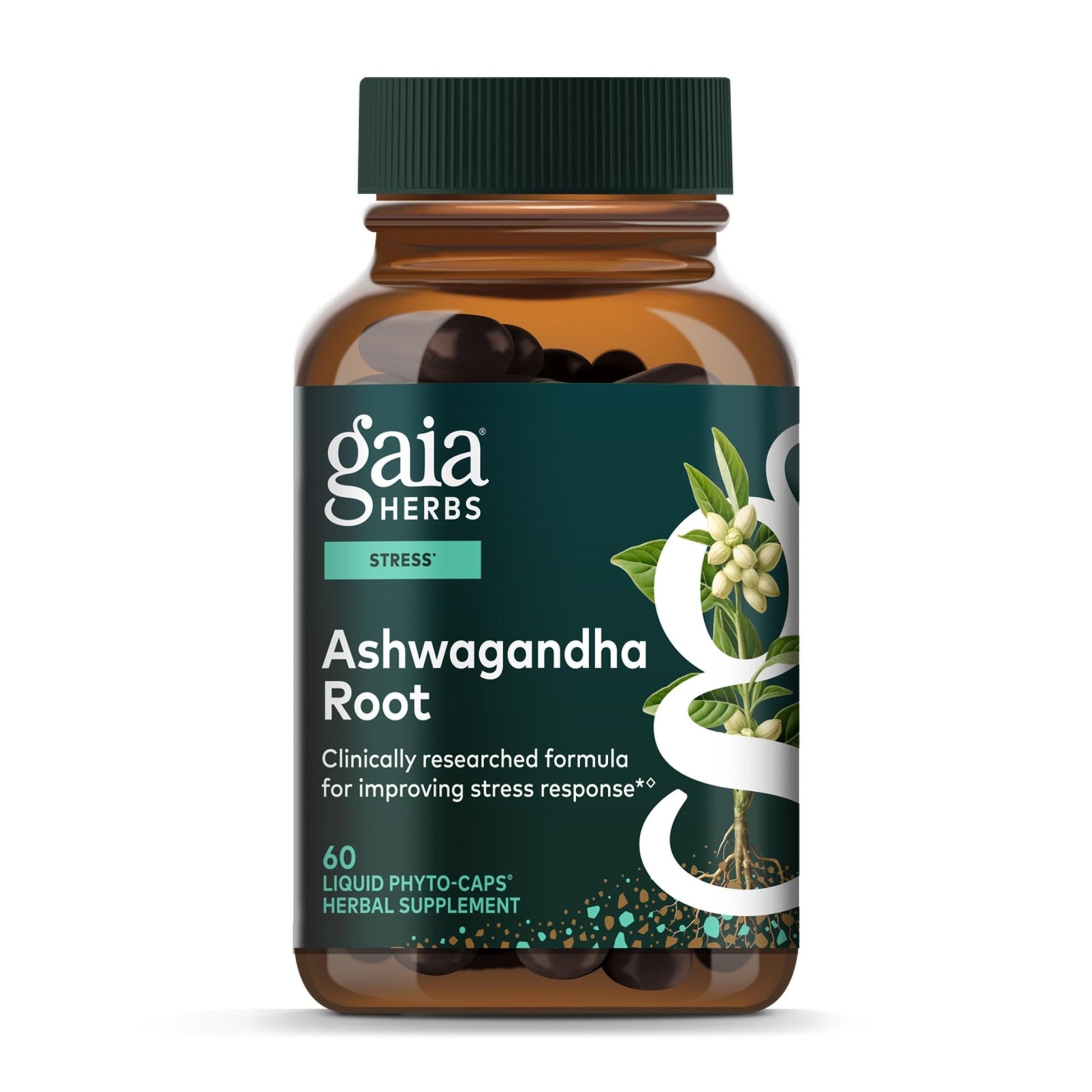 Gaia Herbs Ashwagandha Root - Stress Relief & Sleep Support Supplement - Supports Balanced Energy Levels & Positive Outlook - Maple Wellness Supplements