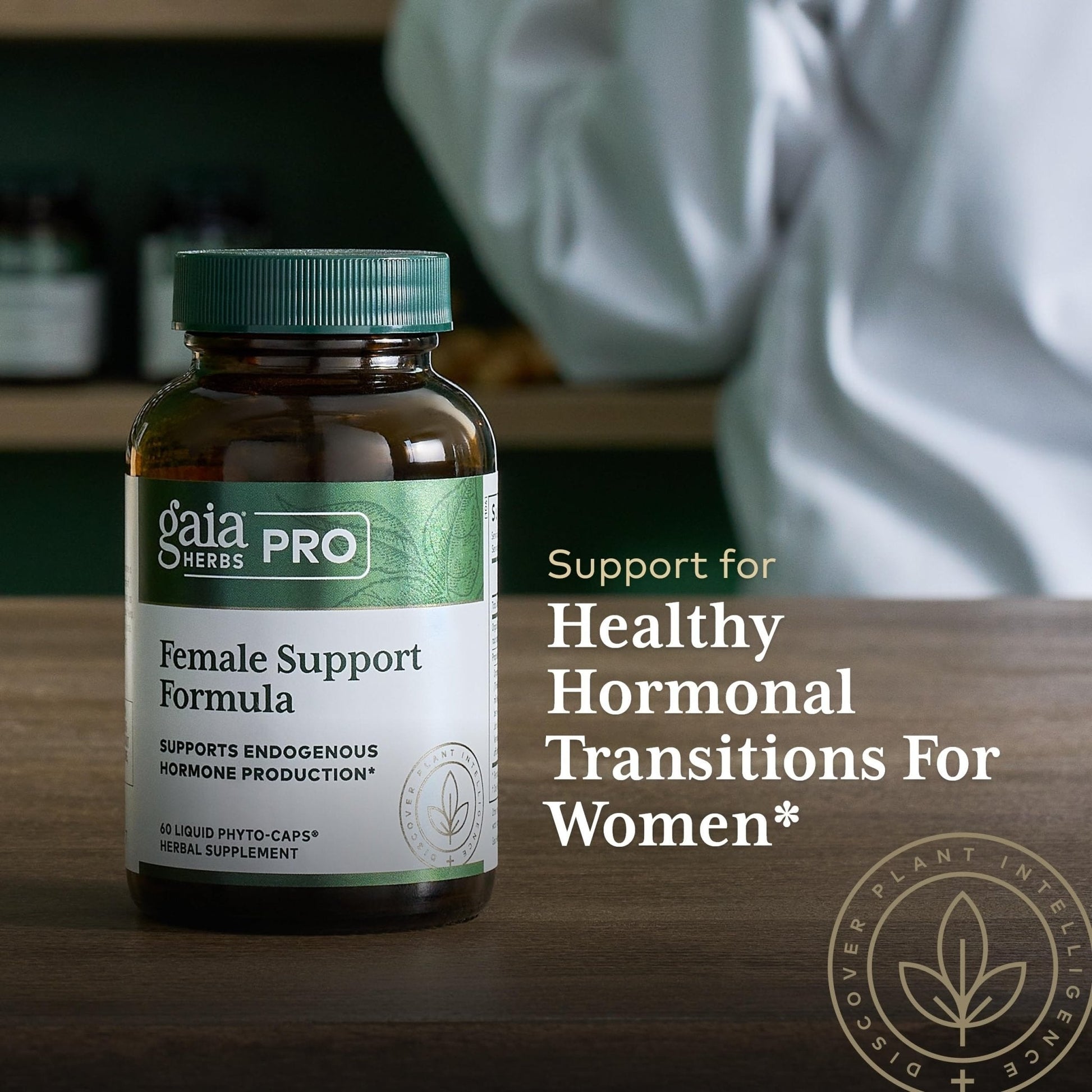 GAIA HERBS PRO Female Support Formula - Supports Healthy PMS & Menopause Fluctuations with Alfalfa Leaf, Black Cohosh Root Extract, Dandelion Root & More* - Vegan - 60 Liquid Phyto-Caps (60 Servings) - Maple Wellness Supplements