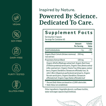 GAIA HERBS PRO Female Support Formula - Supports Healthy PMS & Menopause Fluctuations with Alfalfa Leaf, Black Cohosh Root Extract, Dandelion Root & More* - Vegan - 60 Liquid Phyto-Caps (60 Servings) - Maple Wellness Supplements