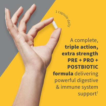 Garden of Life Dr Formulated Probiotics 100 Billion CFU Pre + Pro + Postbiotics - Extra Strength Digestive & Immune Support for Men and Women, Potato, Acacia, Postbiotic Metabolites, 30 Capsules - Maple Wellness Supplements