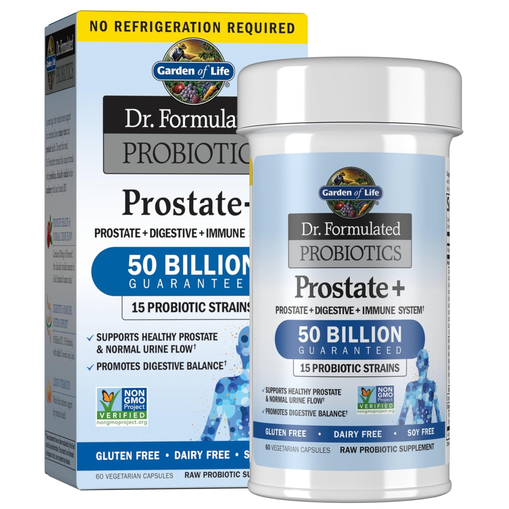 Garden of Life Dr. Formulated Probiotics Prostate+ - Acidophilus and Probiotic Supports Healthy Prostate and Digestive Balance - Shelf Stable - Maple Wellness Supplements