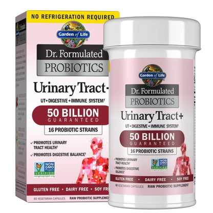 Garden of Life Dr. Formulated Probiotics Urinary Tract+ - 50 Billion CFU - Supports Digestive, Immune & Urinary Tract Health - Maple Wellness Supplements