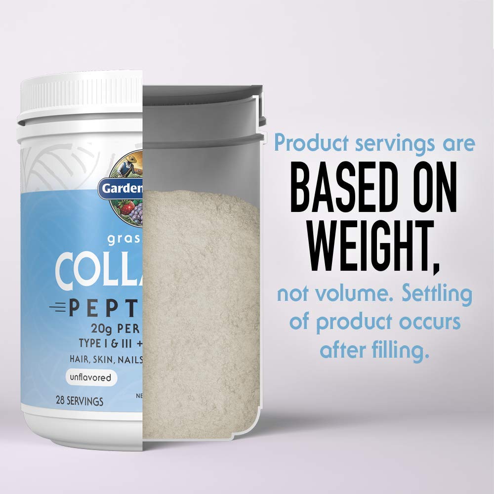 Garden of Life Grass Fed Collagen Peptides Powder Unflavored Collagen Powder for Women Men Hair Skin Nails Joints, Hydrolyzed Collagen Protein Supplements, Collagen for Women & Men, 28 Servings - Maple Wellness Supplements