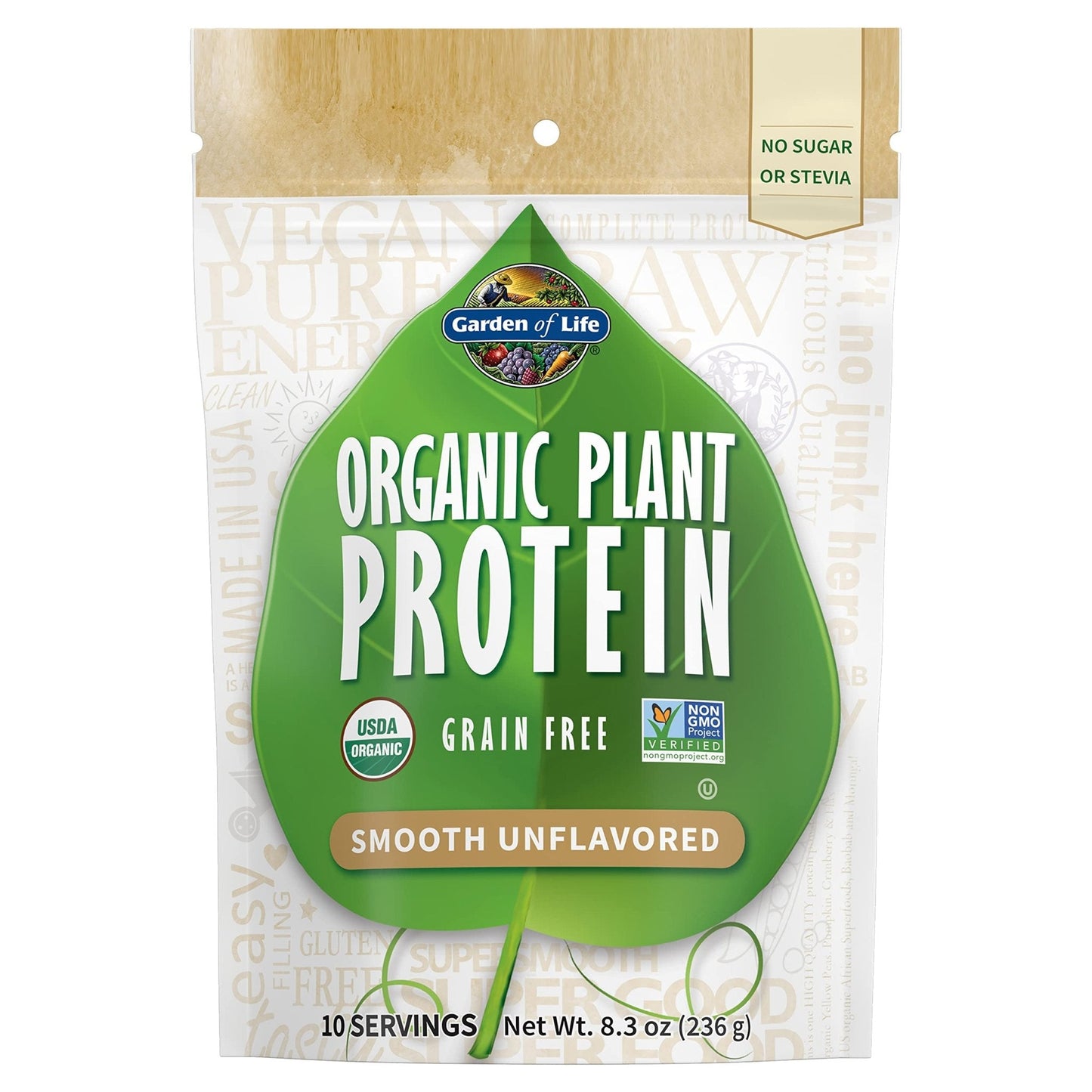 Garden of Life Organic Plant Based Protein Powder - Smooth Unflavored - Vegan - Maple Wellness Supplements