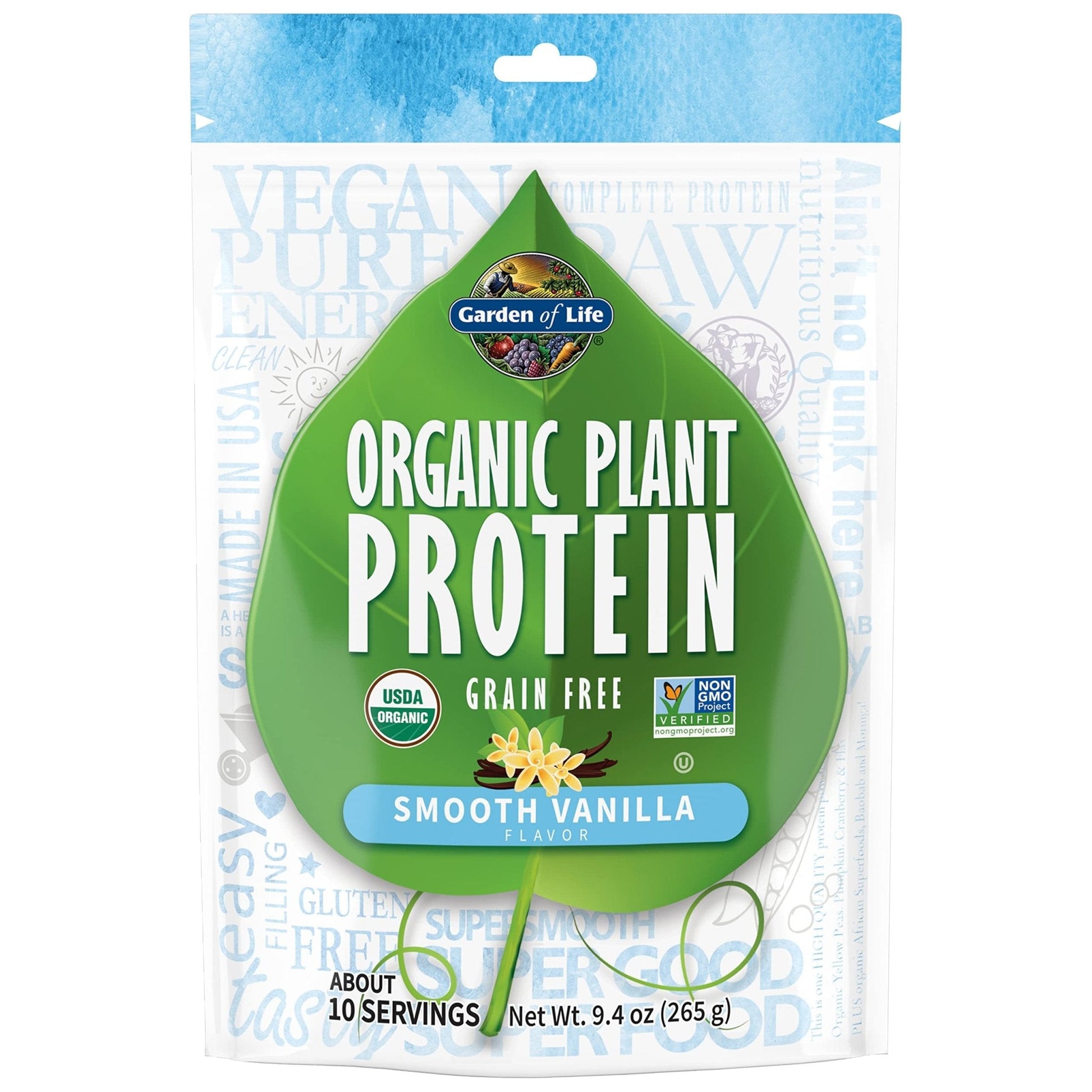 Garden of Life Organic Plant Based Protein Powder - Smooth Vanilla, Vegan, Grain Free - Maple Wellness Supplements