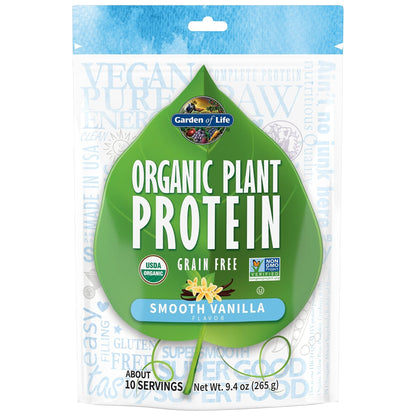 Garden of Life Organic Plant Based Protein Powder - Smooth Vanilla, Vegan, Grain Free - Maple Wellness Supplements