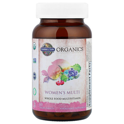 Garden of Life Organics Organic Multivitamin for Women - Womens Multi with Vitamin C, D, Folate, B6, B12, Biotin, Iron - Maple Wellness Supplements