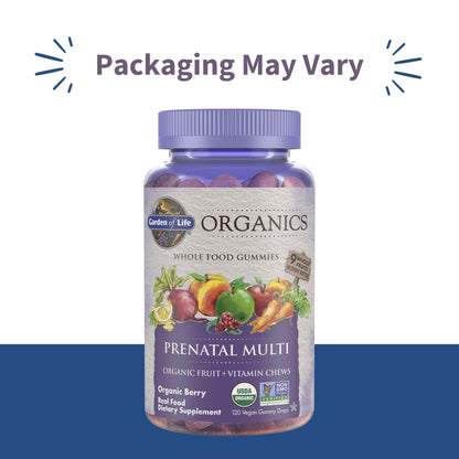 Garden of Life Organics Prenatal Gummies – Prenatal Vitamins for Women with Energy Metabolism Support & Healthy Fetal Development Support - Maple Wellness Supplements