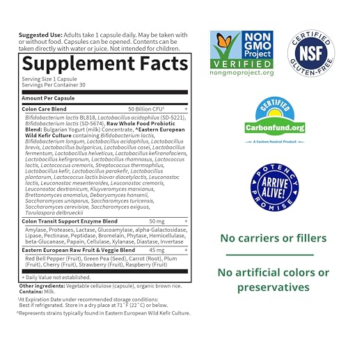 Garden of Life Probiotics for Women and Men - Raw Probiotics Colon Care 50 Billion - Maple Wellness Supplements