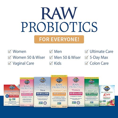 Garden of Life Probiotics for Women and Men - Raw Probiotics Colon Care 50 Billion - Maple Wellness Supplements