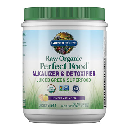 Garden of Life Raw Organic Perfect Food Alkalizer & Detoxifier Juiced Greens Superfood - Maple Wellness Supplements