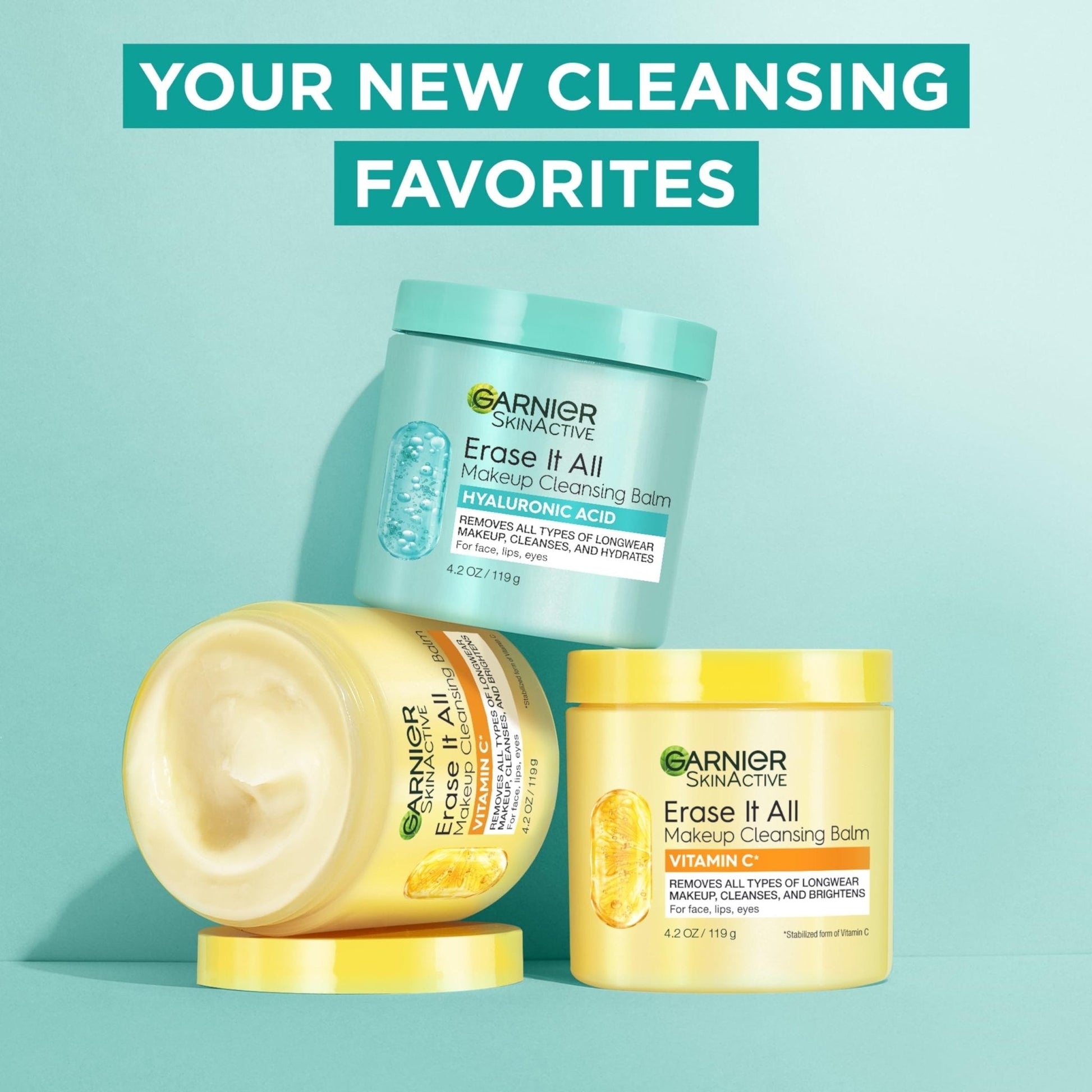 Garnier Erase It All Makeup Cleansing Balm with Hyaluronic Acid, Replumping Facial Cleanser and Makeup Remover, 4.2 Oz - Maple Wellness Supplements