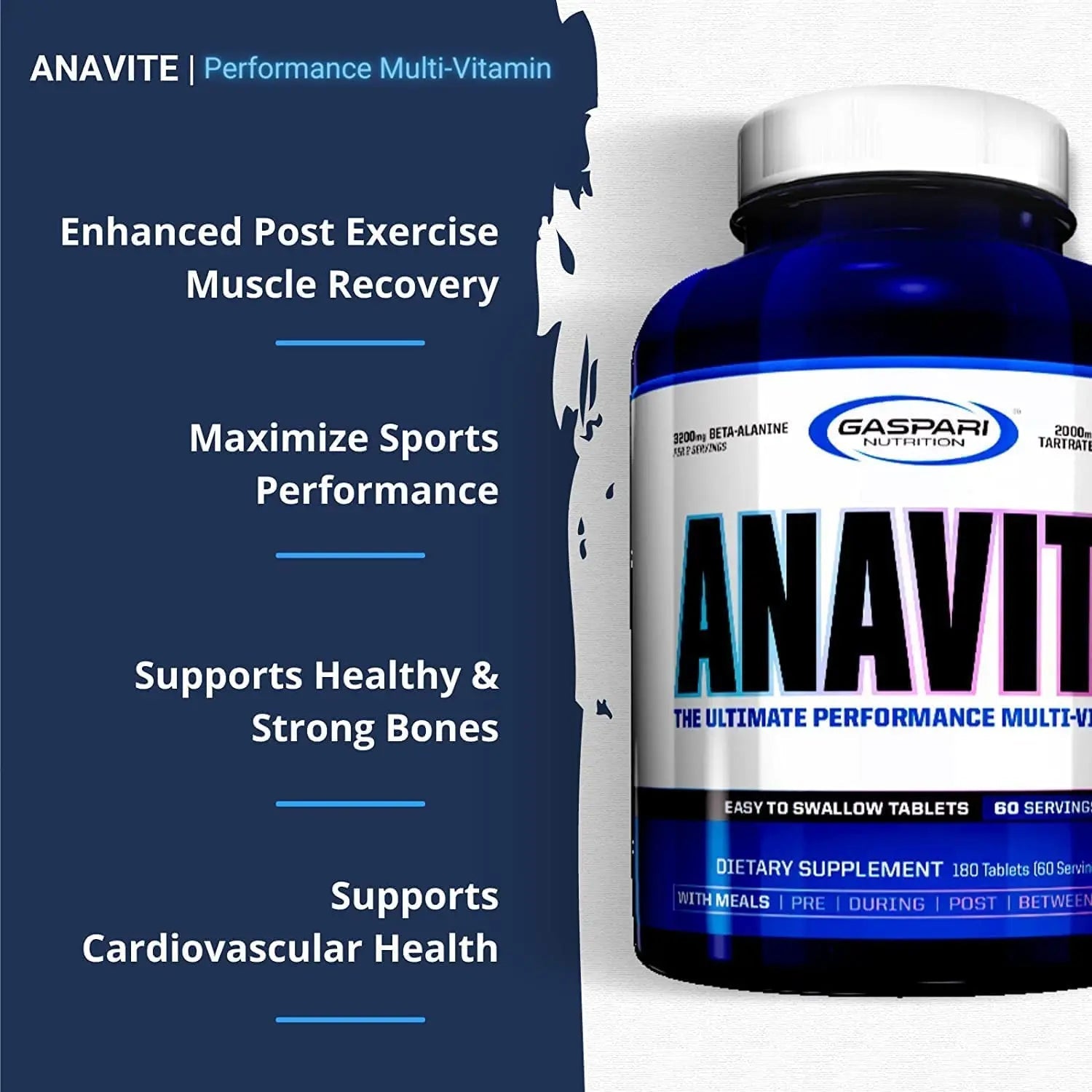 Gaspari Nutrition Anavite, Full Spectrum Multi-Vitamin Packs, Anavite Multivitamins, CLA, Omega 3s, Proven Gut, and Proven Liver Detox - Maple Wellness Supplements