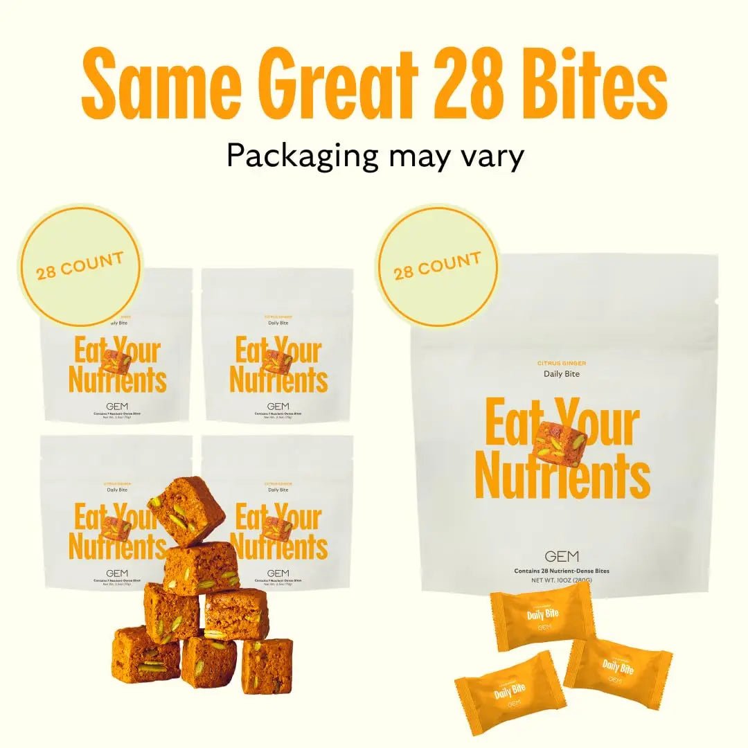 GEM Daily Bite for Women & Men, with 20+ Vitamins, Minerals & Superfoods Like Zinc, Vitamin D, B-Complex, K, Turmeric, Fiber & Prebiotics - Maple Wellness Supplements
