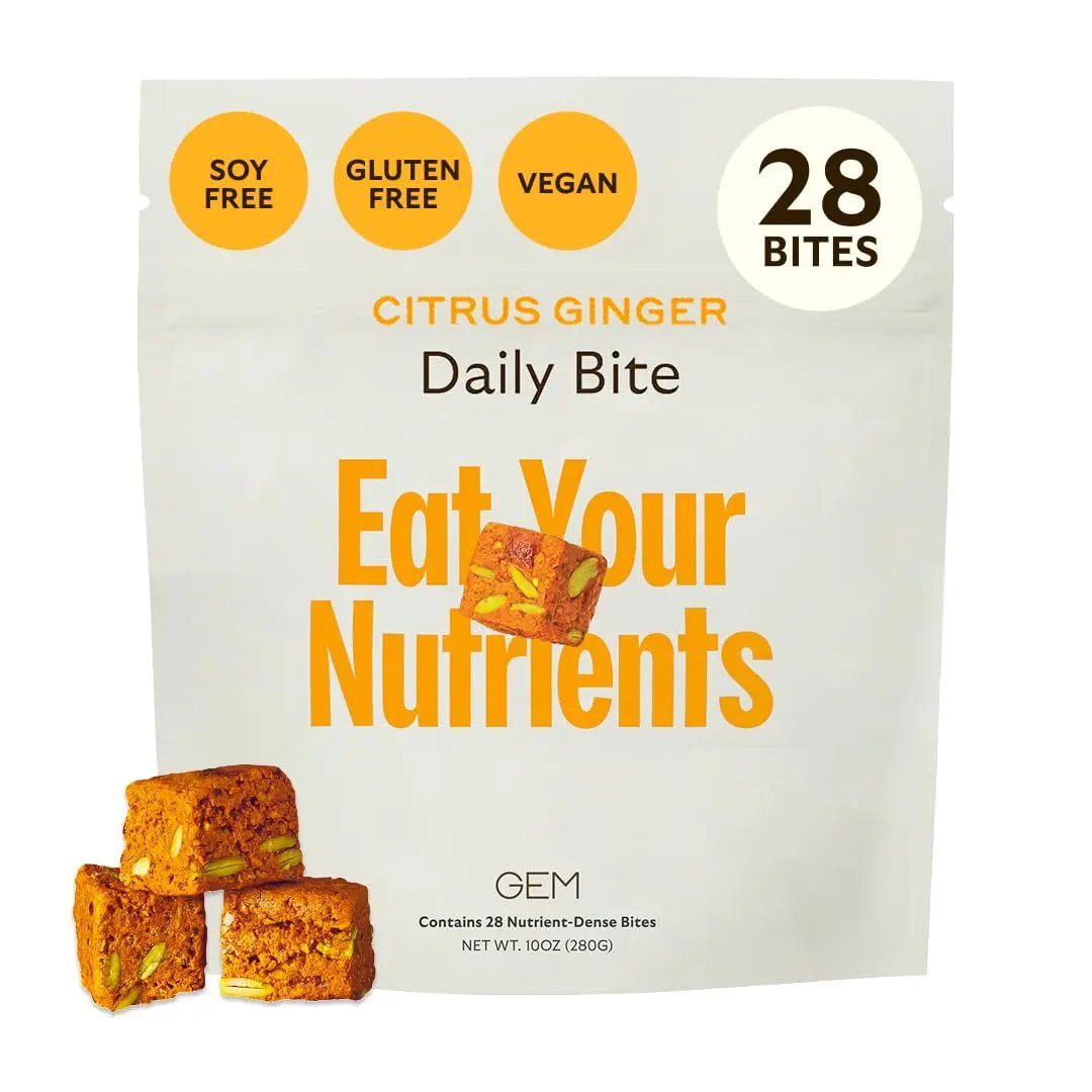 GEM Daily Bite for Women & Men, with 20+ Vitamins, Minerals & Superfoods Like Zinc, Vitamin D, B-Complex, K, Turmeric, Fiber & Prebiotics - Maple Wellness Supplements