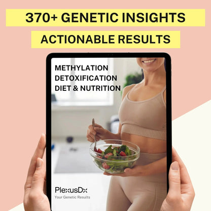 Genetic Methylation Test Kit & MTHFR Testing Kit | 370+ DNA Reports Including MTHFR Gene Variants, COMT, Folate, B12, Riboflavin, Choline, Glucose, Keto Diet | Supplement & Diet Recommendations - Maple Wellness Supplements