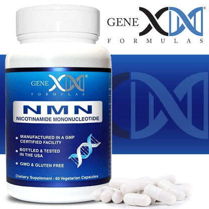 Genex Formulas NMN 250mg - Stabilized Form (60 Capsules), 99% Pure Supplement Capsules for Increased NAD Levels, DNA Repair - Maple Wellness Supplements