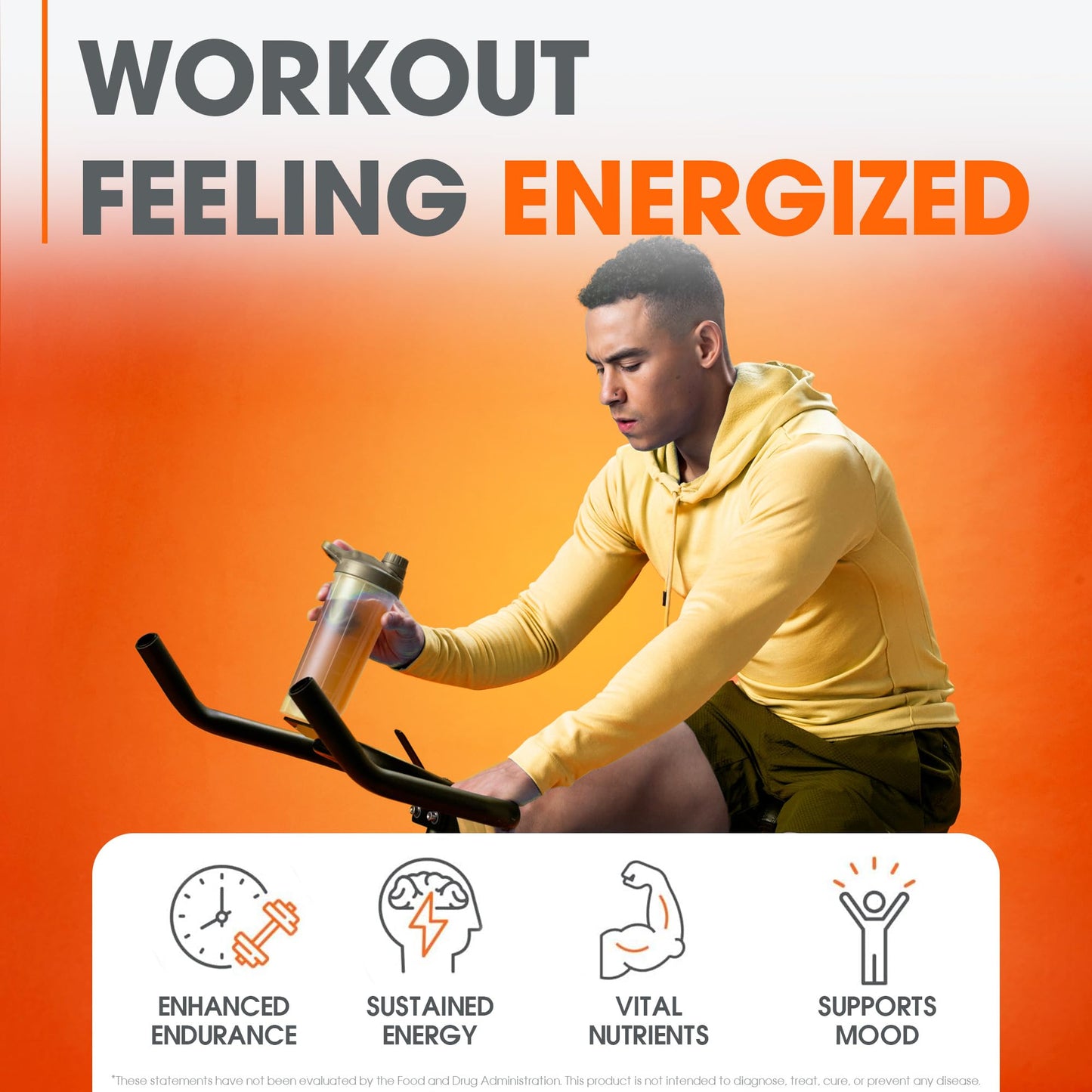 Genius Energized Pre Workout Powder – Caffeine Infused Pre-Workout Booster Supplement with Beta Alanine & Alpha GPC, No Artificial Sweeteners or Dyes - 200mg Caffeine, 20 Servings, Sour Peach Rings - Maple Wellness Supplements