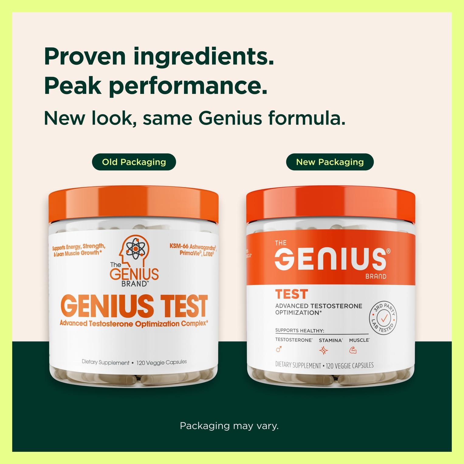 Genius Test, Advanced Testosterone Booster for Men - Natural Stamina, Endurance, Energy & Strength Enhancing Supplement - Lean Muscle Builder, Brain & Libido Support Male Supplements, 120 Veggie Pills - Maple Wellness Supplements