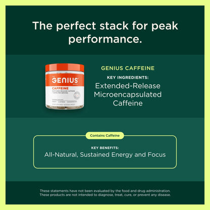 Genius Thermogenic Fat Burner, 60 Diet Veggie Pills - Weight Loss & Metabolism Supplement, Appetite Suppressant & Energy Booster - Caffeine-Free Nootropic Focus & Brain Boost - Ashwagandha & TeaCrine - Maple Wellness Supplements