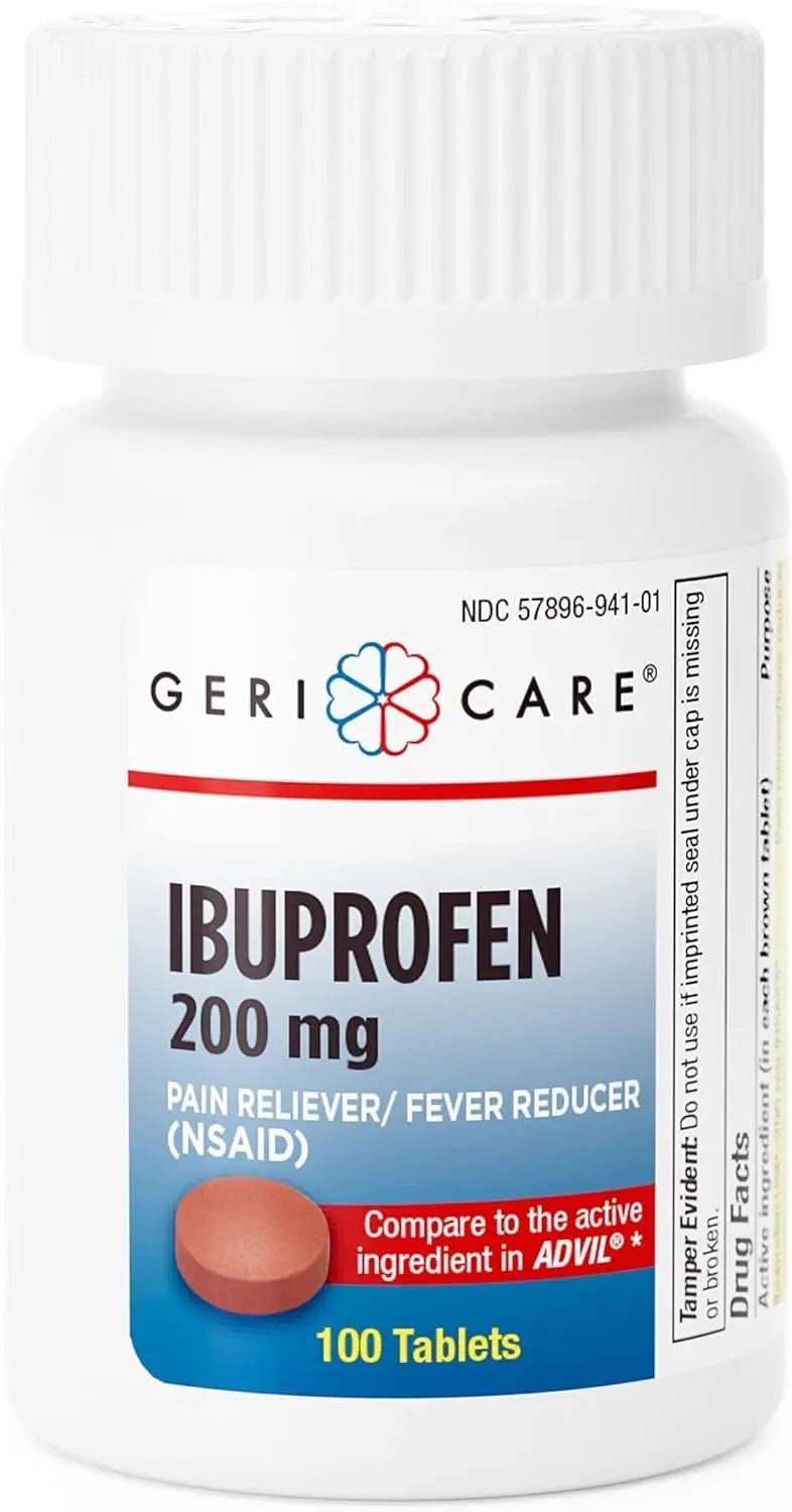 Geri Care IBUPROFEN Pain Relief Tablets (100 Count) - Maple Wellness Supplements