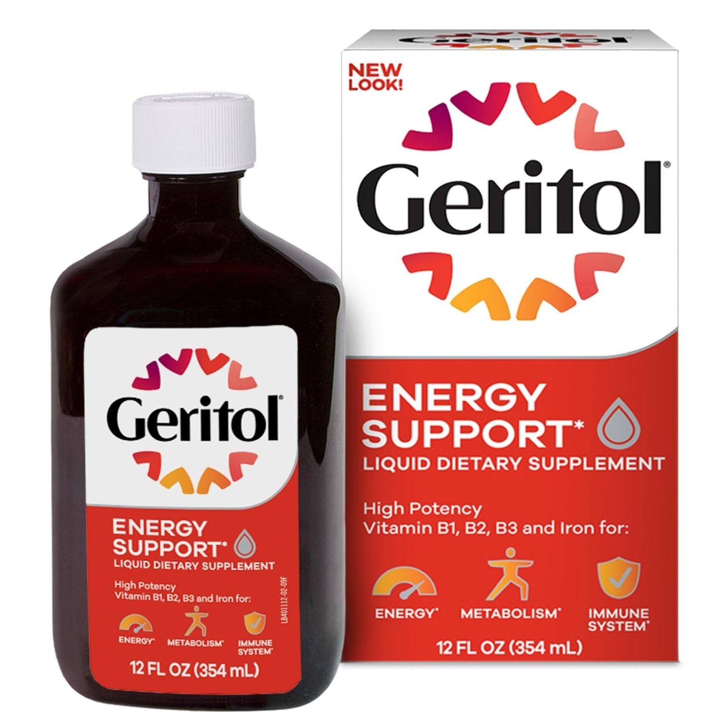 Geritol Liquid Vitamin and Iron Supplement, Energy Support, Contains High Potency B-Vitamins and Iron, Pleasant Tasting, Easy to Swallow - Maple Wellness Supplements
