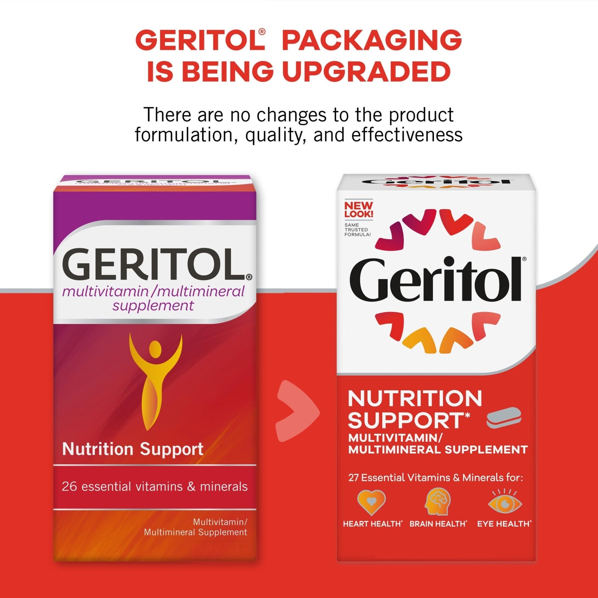 Geritol, Multivitamin Supplement, Contains B-Vitamins, Antioxidants, Vitamins C, E & D and Iron, 26 Essential Vitamins and Minerals, Gluten-Free - Maple Wellness Supplements