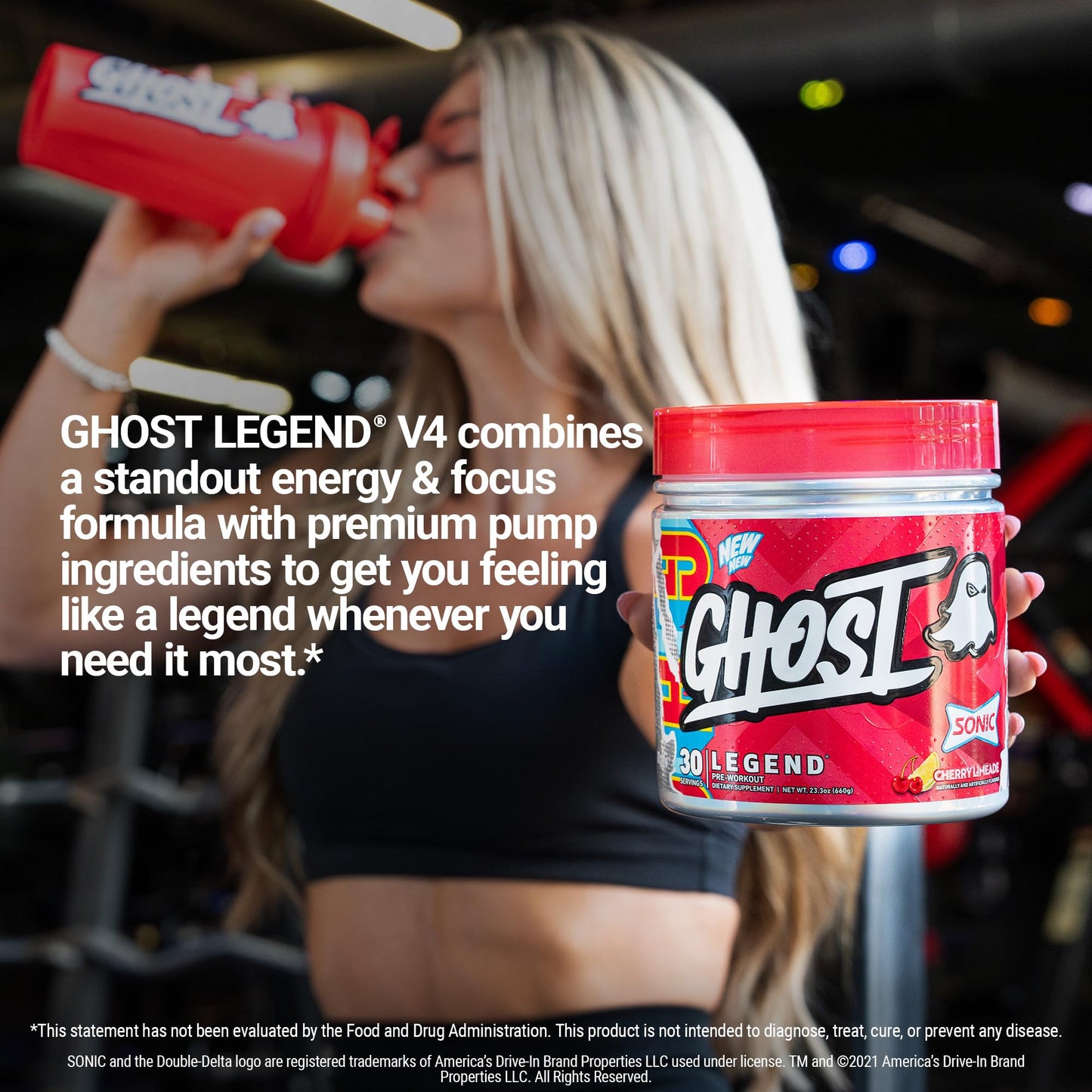 GHOST Legend Pre Workout Powder, Sonic Cherry Limeade - 30 Servings – Pre-Workout for Men & Women with Choline, L-Citrulline, - Maple Wellness Supplements