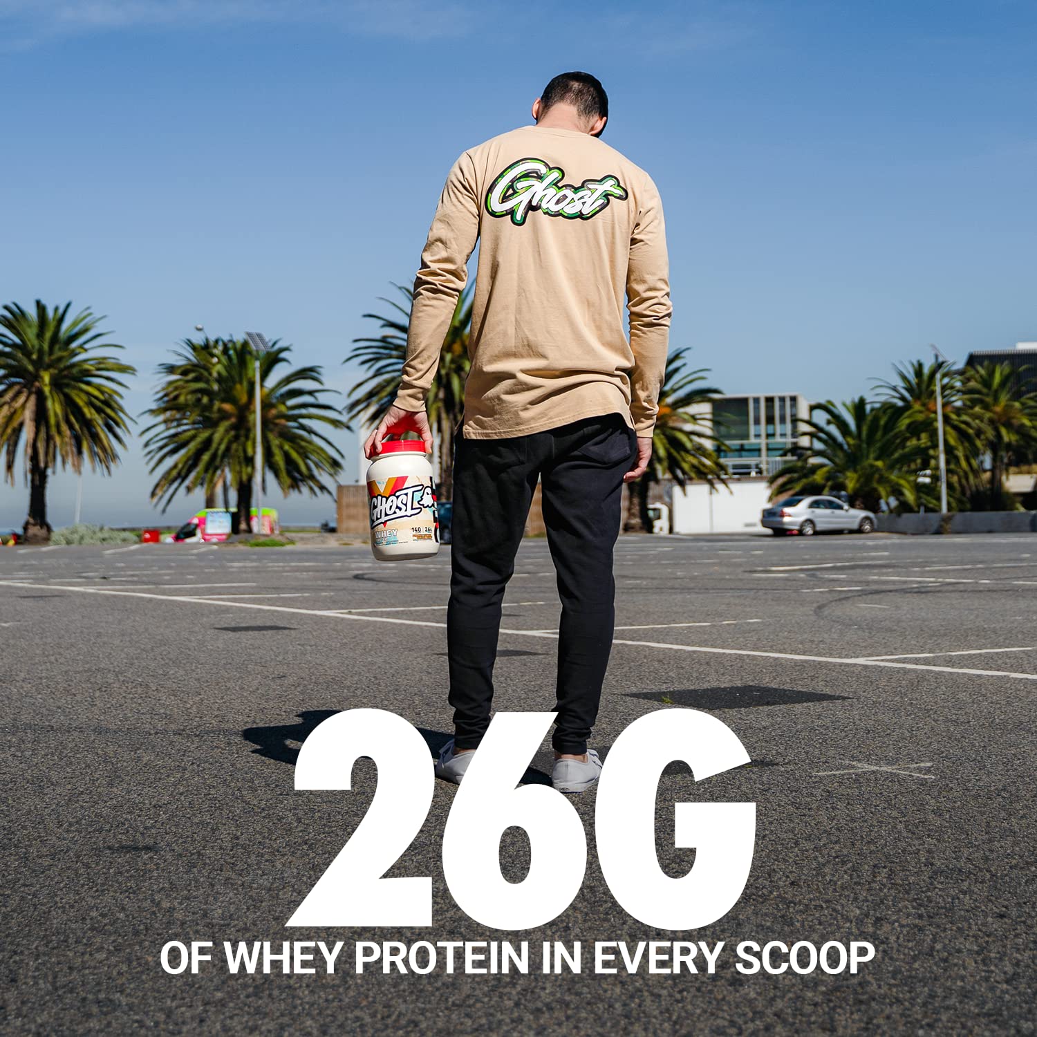 GHOST Whey Protein Powder, Peanut Butter Cereal Milk - 2LB Tub, 26G of Protein - Maple Wellness Supplements