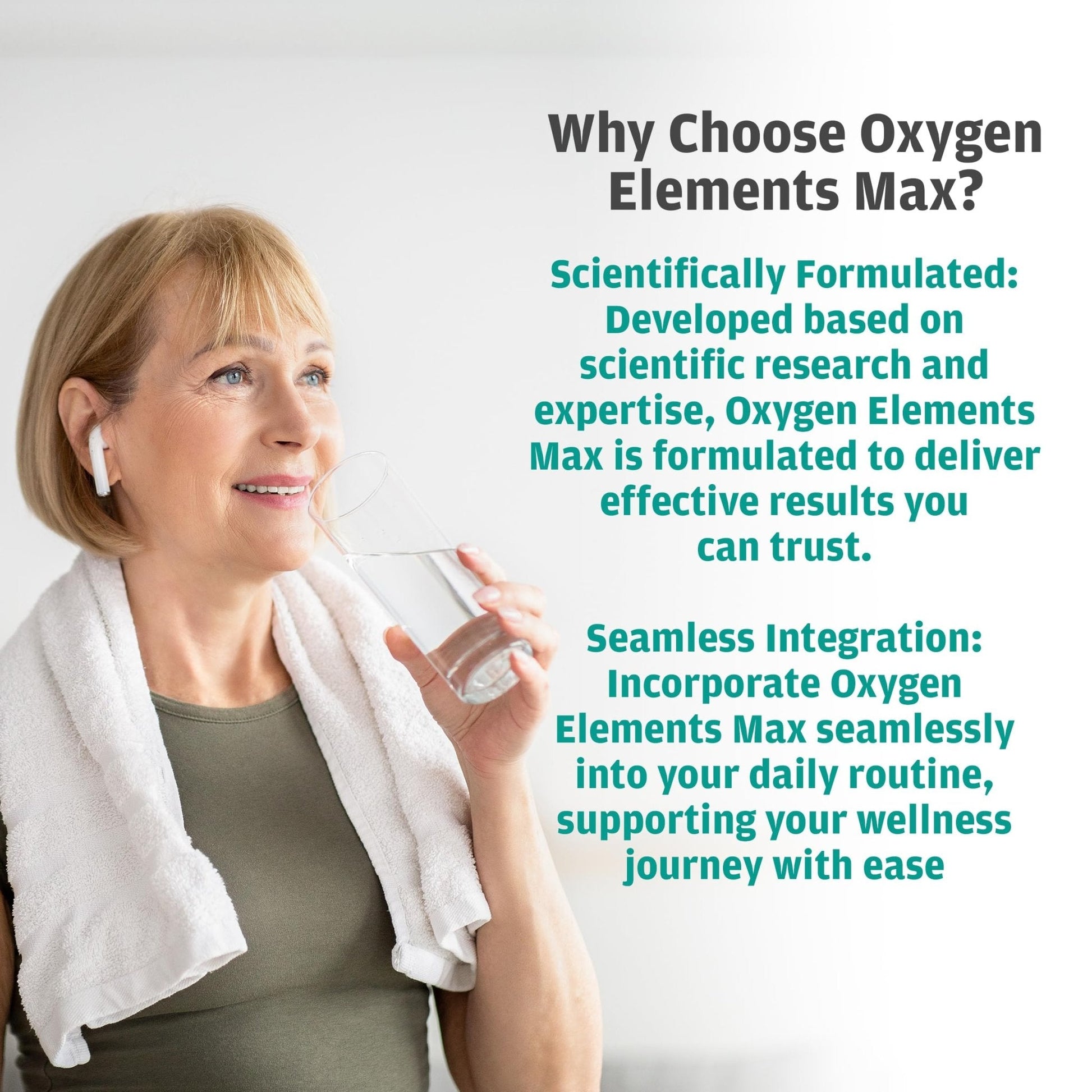GHT Oxygen Elements Max Liquid Oxygen Drops in 1 Ounce Bottle, Portable Supplement - Bolster Endurance and Stamina, Cleanse Cells (2 Pack) - Maple Wellness Supplements