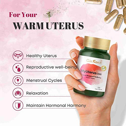 GinSen MyUterus Care for Women’s Warm Uterus, Pregnancy & Menstrual Wellness - Maple Wellness Supplements