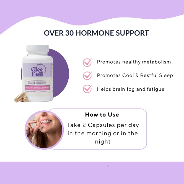 GleeFull Over 30 Hormone Support - Menopause Supplements for Women - Hormone Support for Women - Maple Wellness Supplements