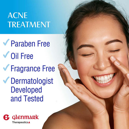 Glenmark Therapeutics Adapalene Gel 0.1% Acne Treatment, Paraben Free Topical Retinoid Cream for Face - Maple Wellness Supplements