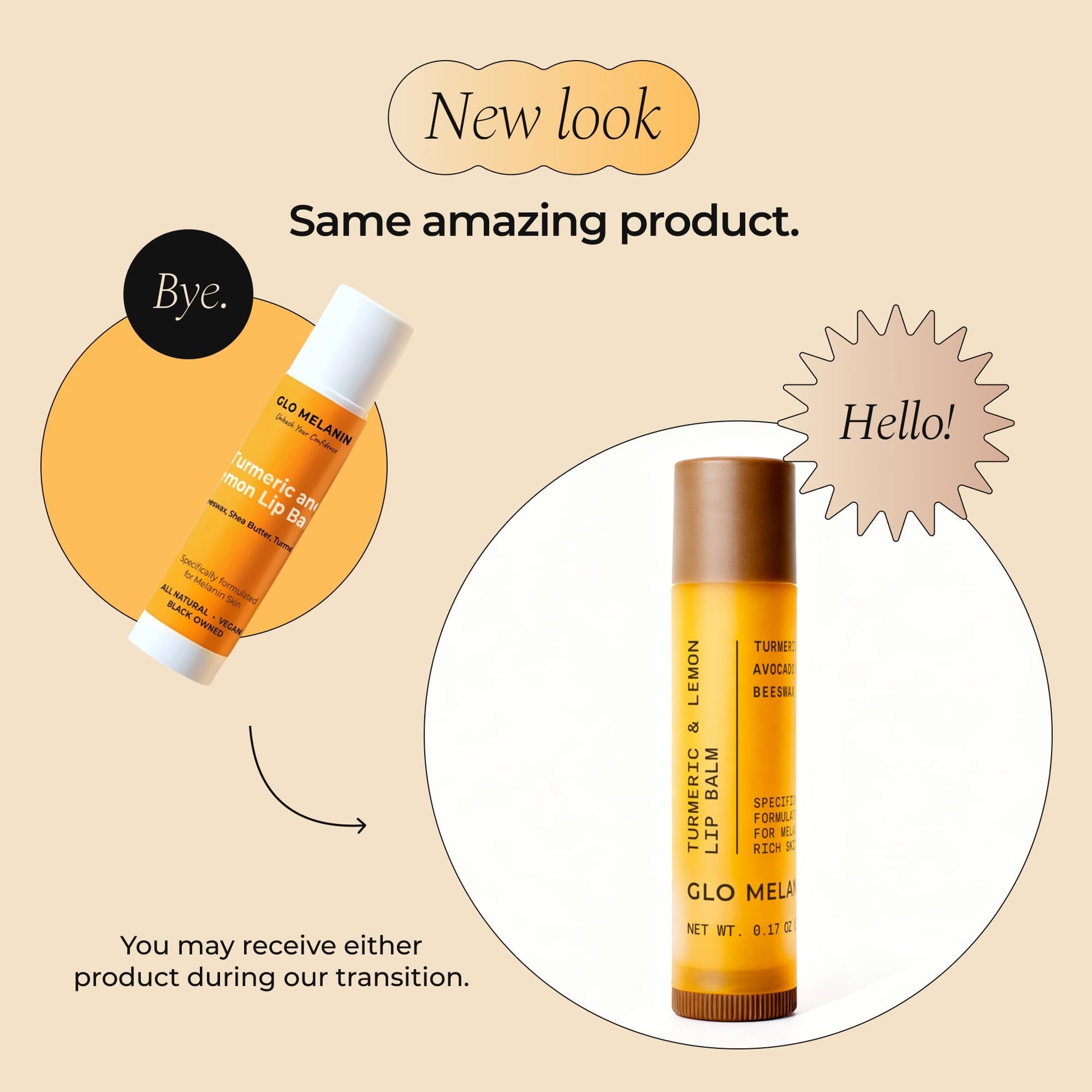 Glo Melanin All Natural Lemon and Turmeric Lip Balm - Natural Lip Balm Illuminate Your Smile - Maple Wellness Supplements