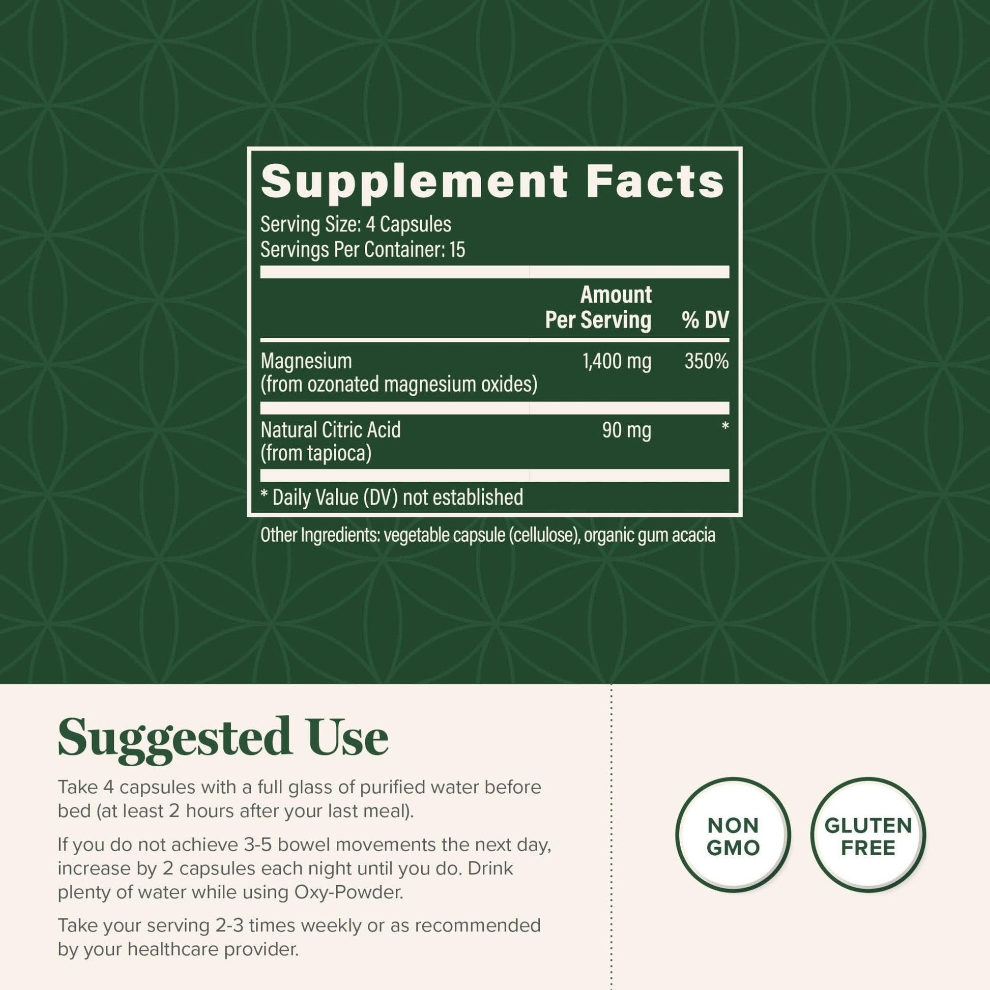 Global Healing Oxy-Powder Colon Cleanse, Constipation Relief for Women & Men, Magnesium Oxide Colon Cleanser & Detox for Weight Loss, Gut Cleanse Detox for Women and Men - Maple Wellness Supplements