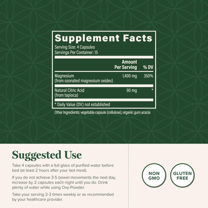Global Healing Oxy-Powder Colon Cleanse, Constipation Relief for Women & Men, Magnesium Oxide Colon Cleanser & Detox for Weight Loss, Gut Cleanse Detox for Women and Men - Maple Wellness Supplements