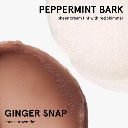 Glossier Balm Dotcom Hydrating Lip Balm Duo - Peppermint Bark & Ginger Snap - Lanolin, Beeswax & Castor Oil for Dry Lips - Nourishing Lip Care Gift Set, 2 x 15ml - Maple Wellness Supplements