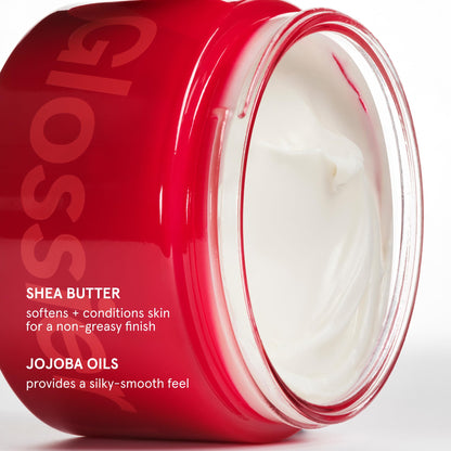Glossier Crème de You Dry-Touch Body Butter - Signature You Fragrance Scented Body Cream for Dry Skin & 24 Hour Hydration - Shea Butter & Jojoba Oil - Warm & Spicy - Dermatologist-Tested, Vegan, 215ml - Maple Wellness Supplements