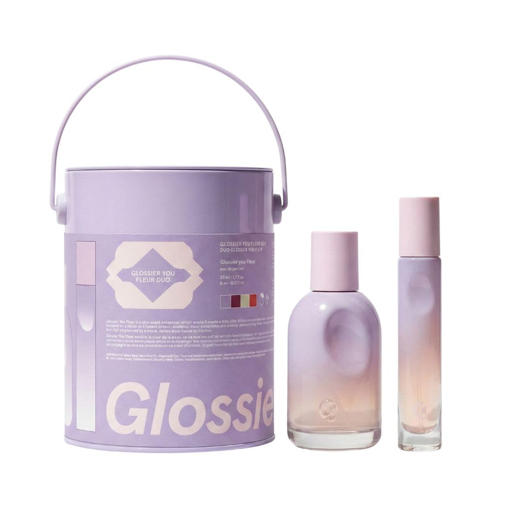 Glossier You Fleur Duo Perfume Gift Set: Fresh Floral Eau de Parfum with Ylang-Ylang, Apricot Skin & Ambrox Notes - Maple Wellness Supplements