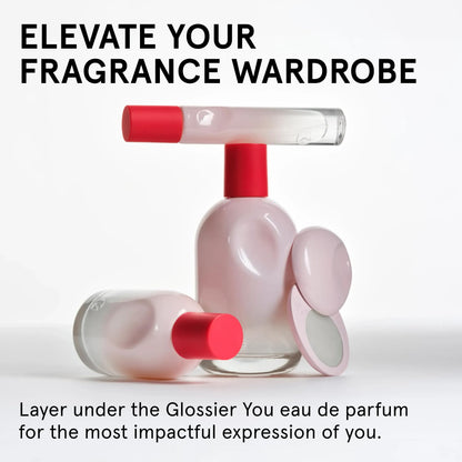Glossier You Solid Perfume - Unisex Fragrance for Women & Men in Refillable Compact, Alcohol-Free Balm Melts Into Skin - Buildable Warm & Spicy Scent Pink Pepper, Iris, Ambrox - Travel-Friendly, 3g - Maple Wellness Supplements